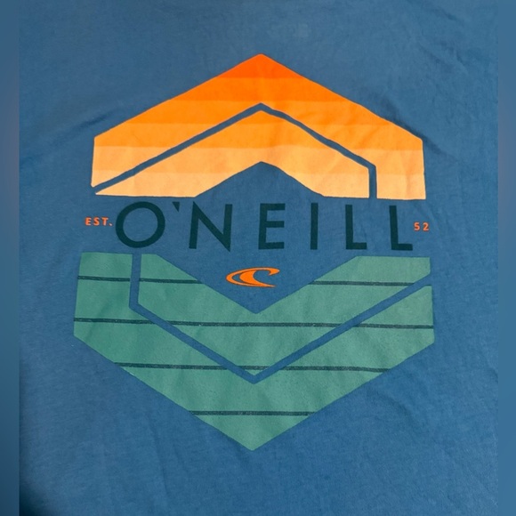 New O'Neill Blue & Teal Modern Long Sleeve Tee Size Large - Picture 5 of 5
